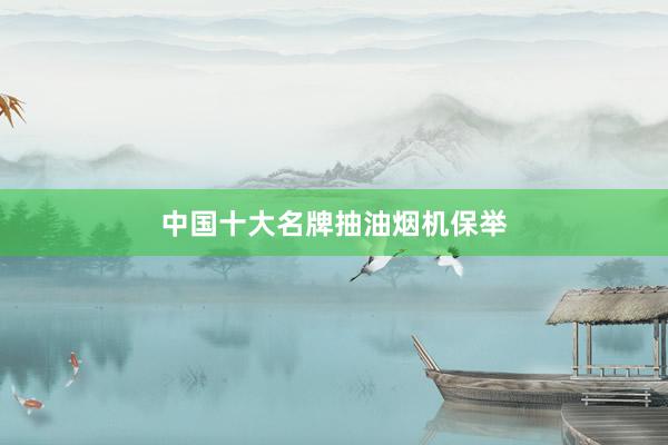 中国十大名牌抽油烟机保举